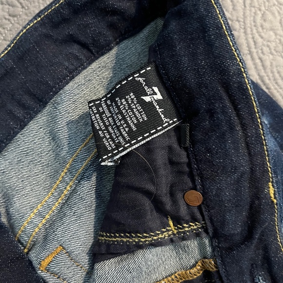 7 for all mankind NWOT distressed denim mini skirt - Picture 4 of 6